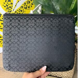 COACH Black Canvas Signature Tablet Case Sleeve